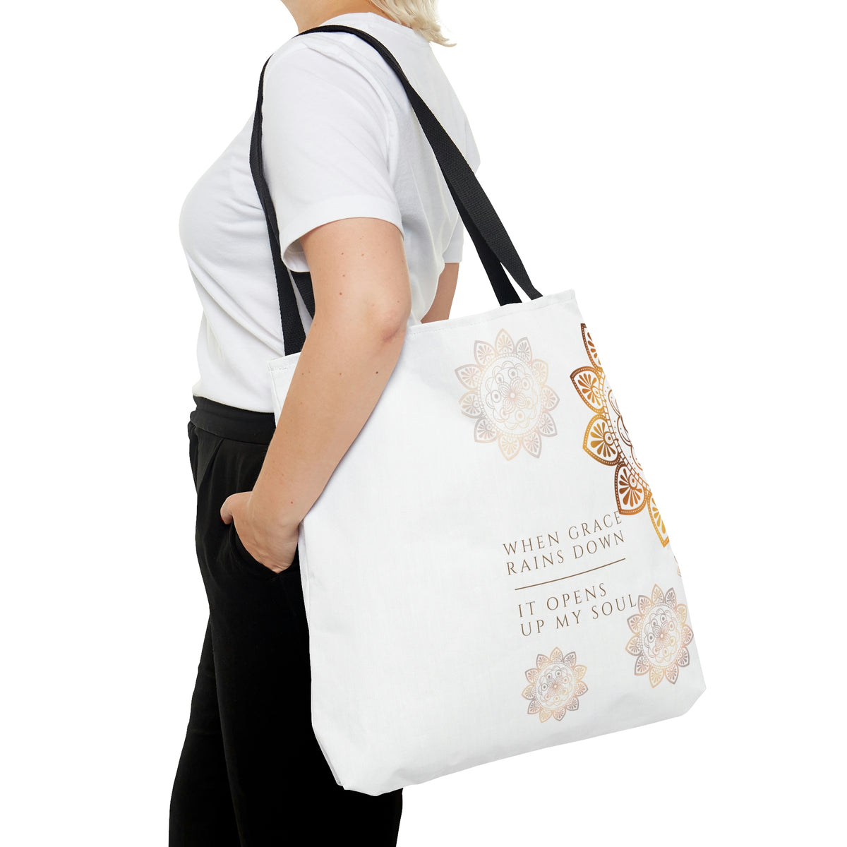 When Grace Rains Mandala - Tote Bag
