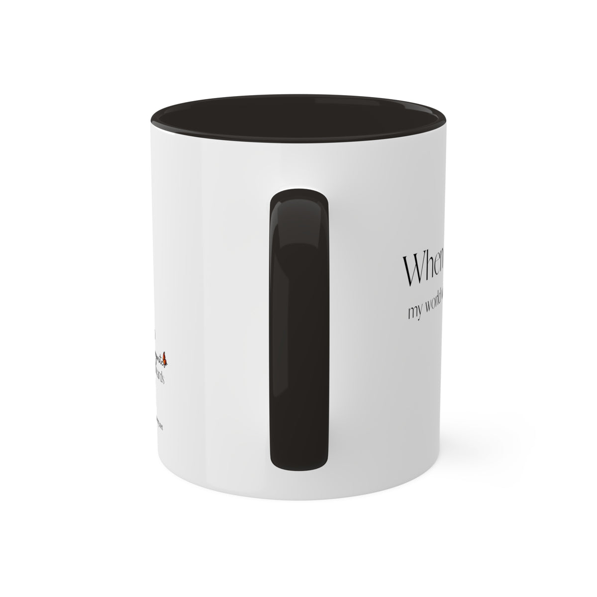 white C-handle and outer surface white C-handle Height 105 mm / Diameter 80mm Suitable for spot print.TWO-TONE Mug 11oz color cup White ceramic material two-tone mug 11 oz. Two Tone Mugs, 11oz
