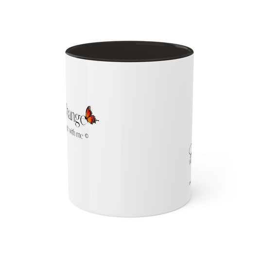 white C-handle and outer surface white C-handle Height 105 mm / Diameter 80mm Suitable for spot print.TWO-TONE Mug 11oz color cup White ceramic material two-tone mug 11 oz. Two Tone Mugs, 11oz