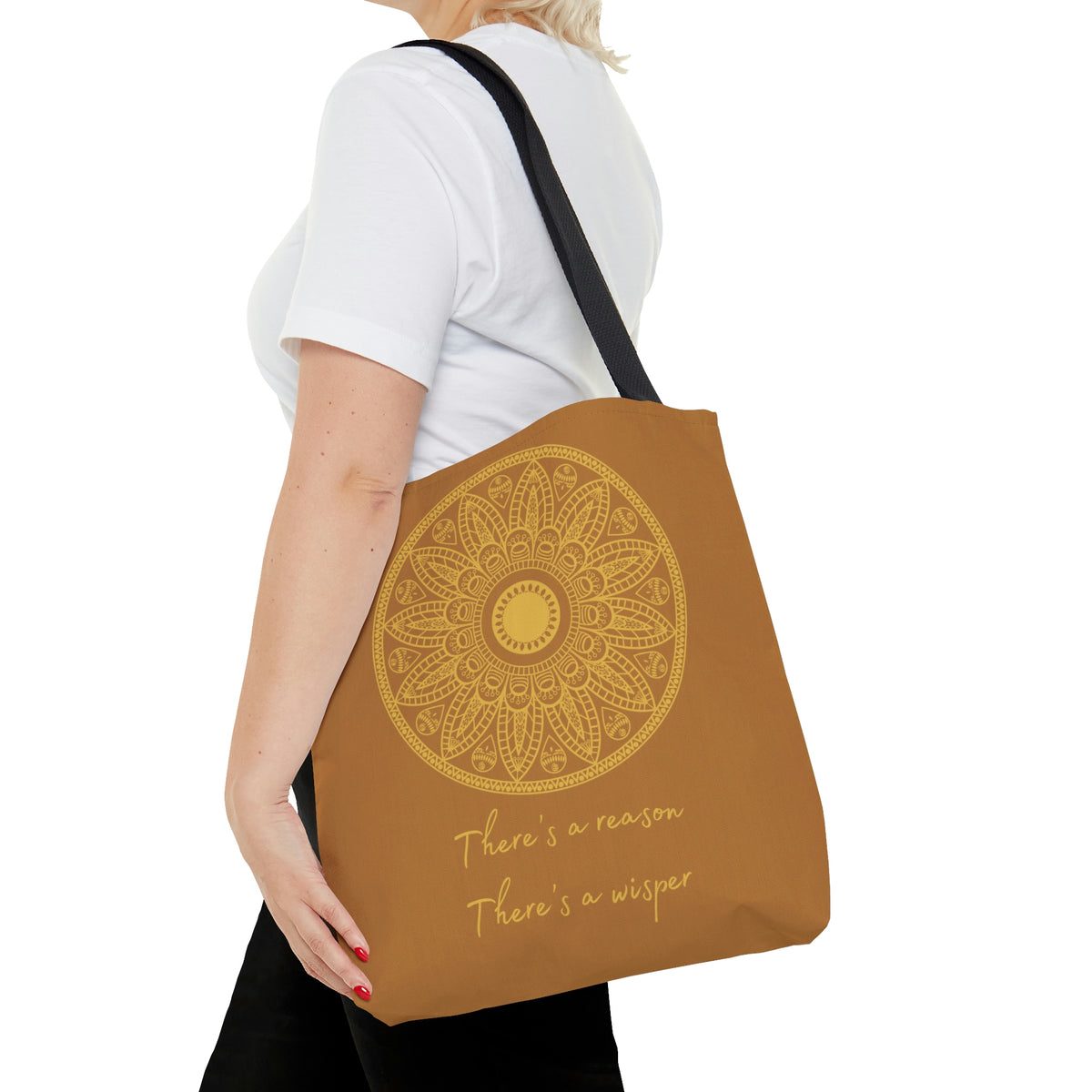 There's A Reason Mandala - Brown Tote Bag