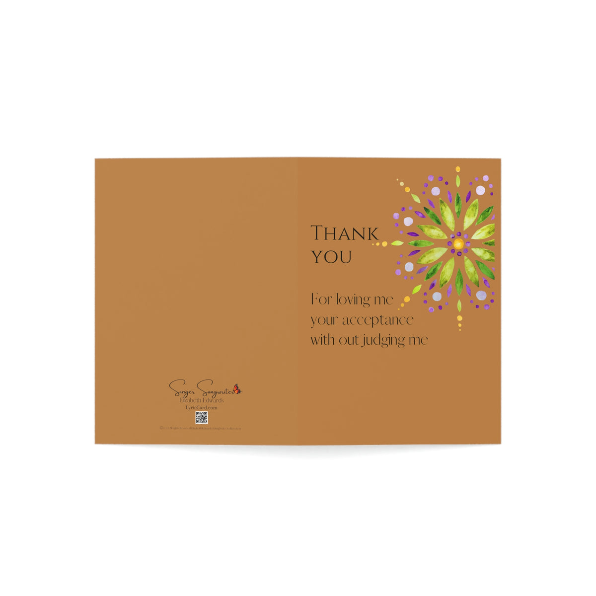 Folded Brown greeting card brown birthday card folding vertical greeting card Folded Greeting Cards.