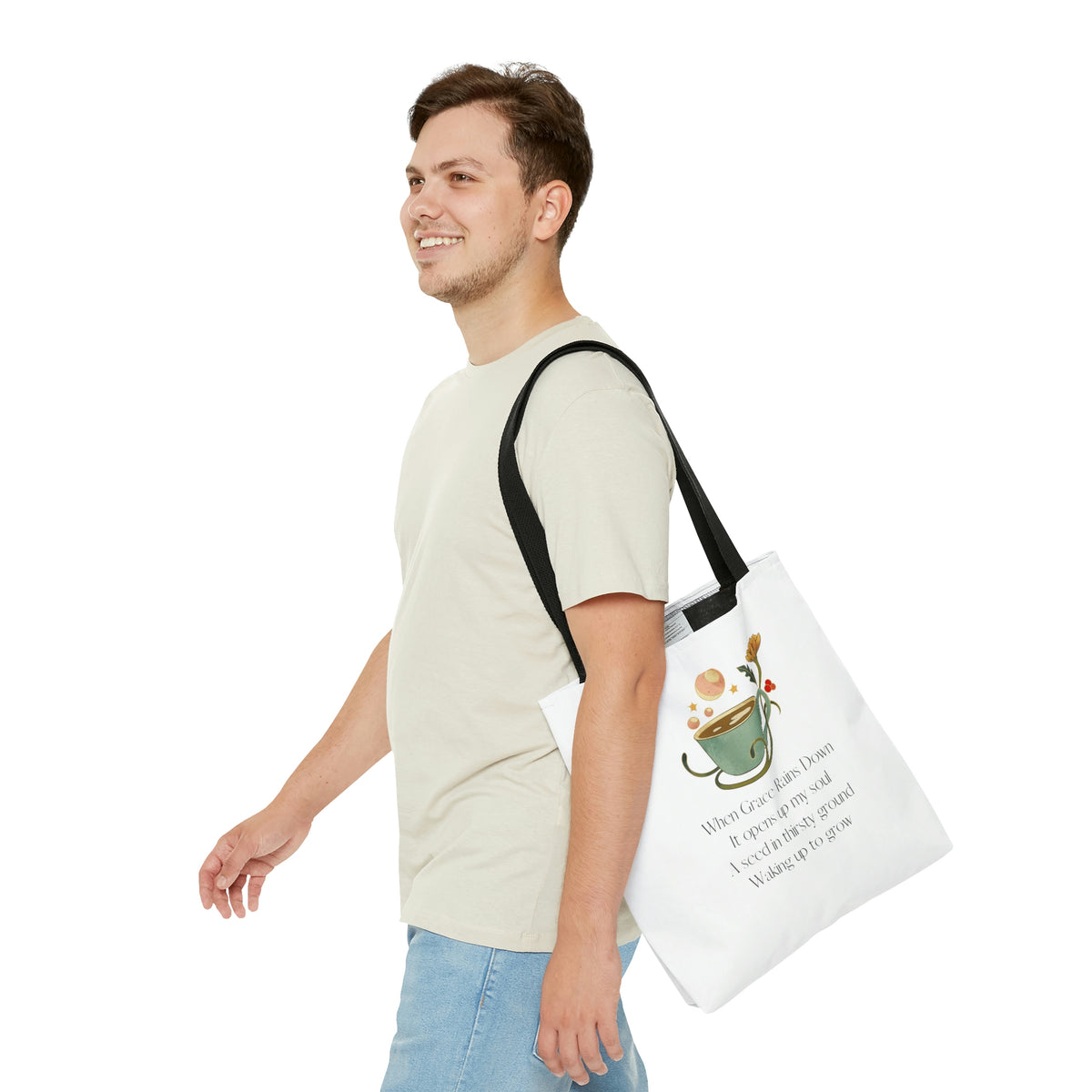 When Grace Rains Coffee Cup - White Tote Bag