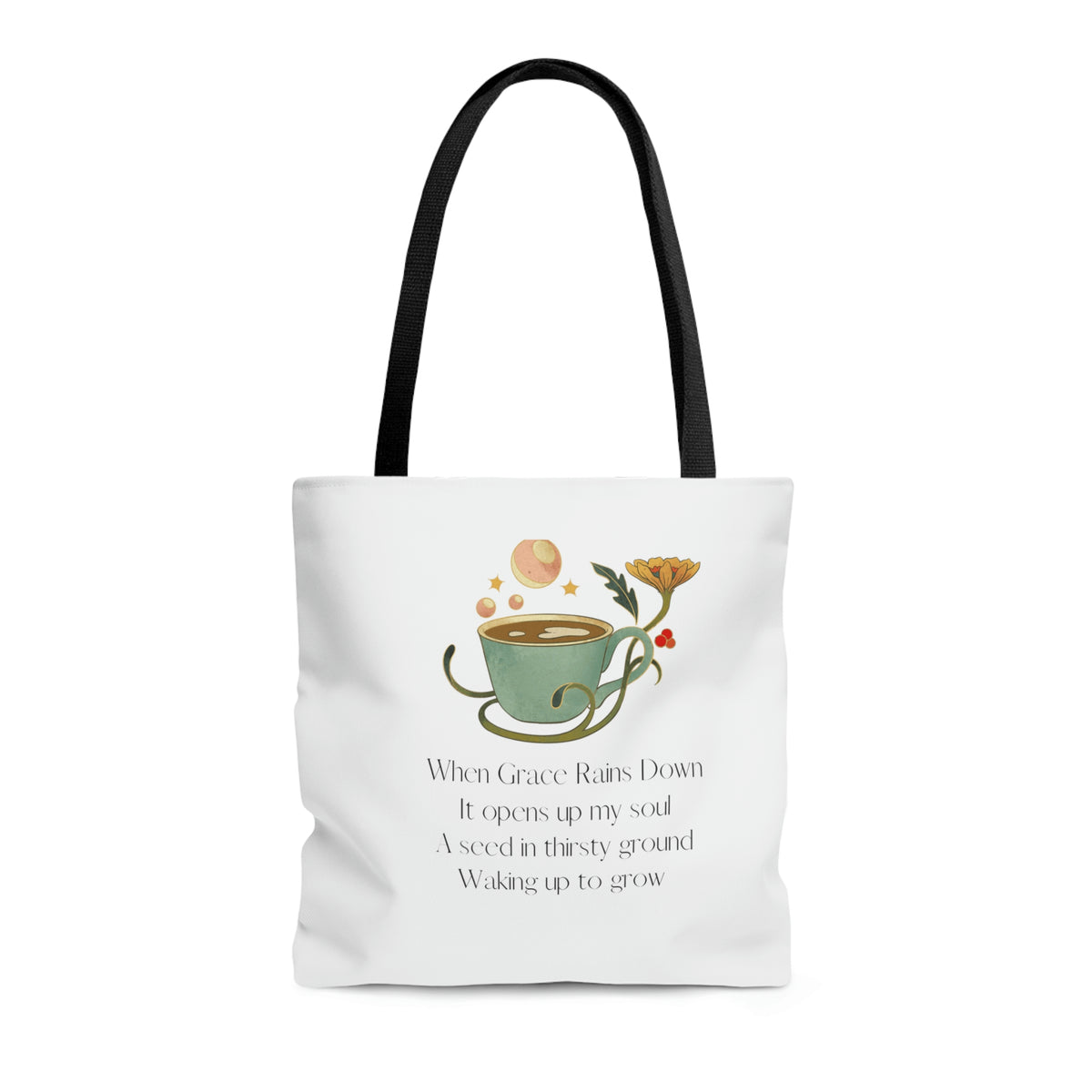 When Grace Rains Coffee Cup - White Tote Bag