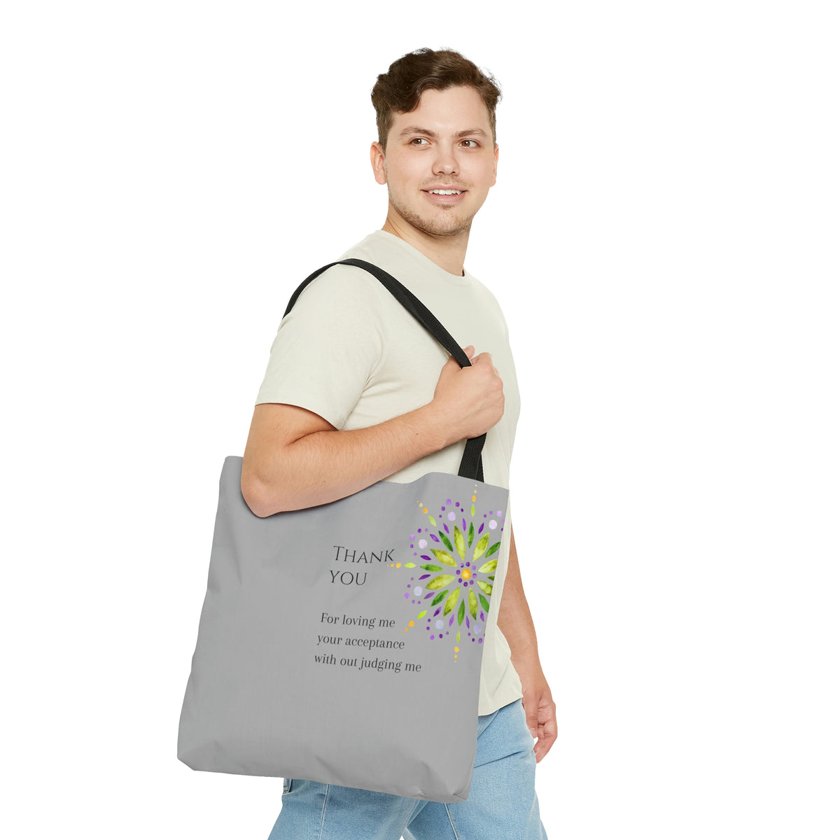 Leather Tote bags canvas MANDALA TOTE BAG, Gray tote bags Tote Bag, Gray Tote bag gray- mandala Totes Mandala tote bags Gray Mandala Tote Bag Gray purse
