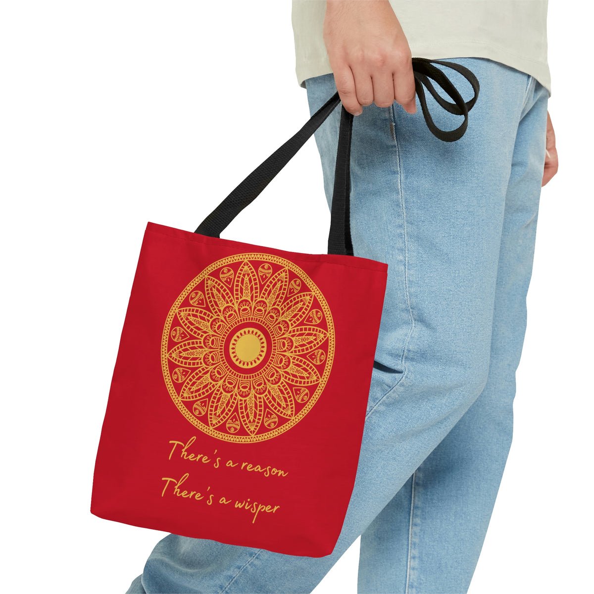 There's A Reason Mandala - Red Tote Bag