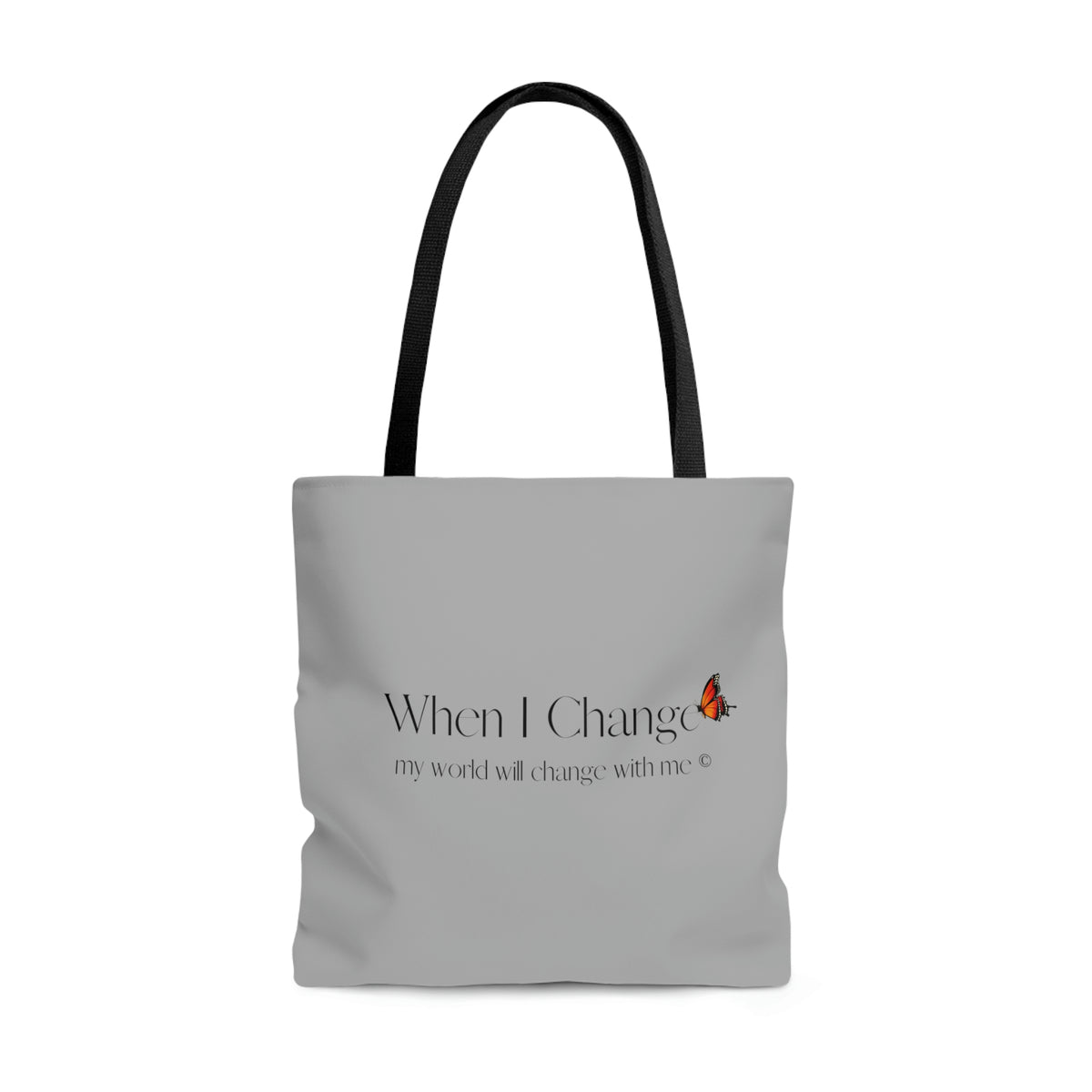 When I Change Butterfly - Gray Tote Bag