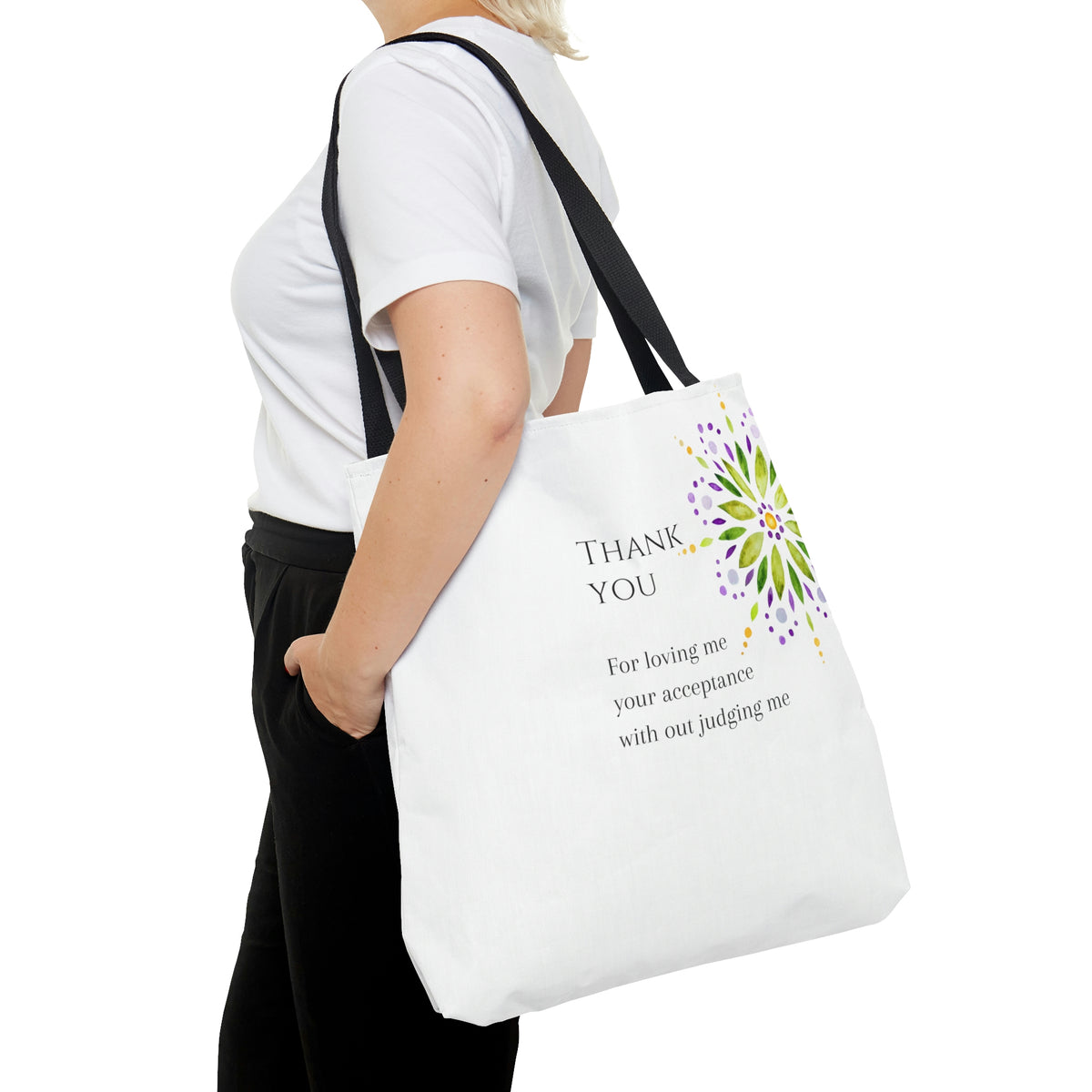 Thank You Mandala - White Tote Bag