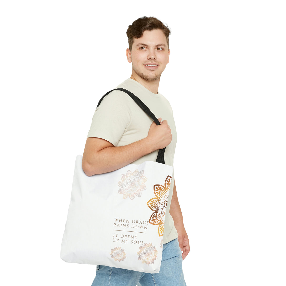 When Grace Rains Mandala - Tote Bag