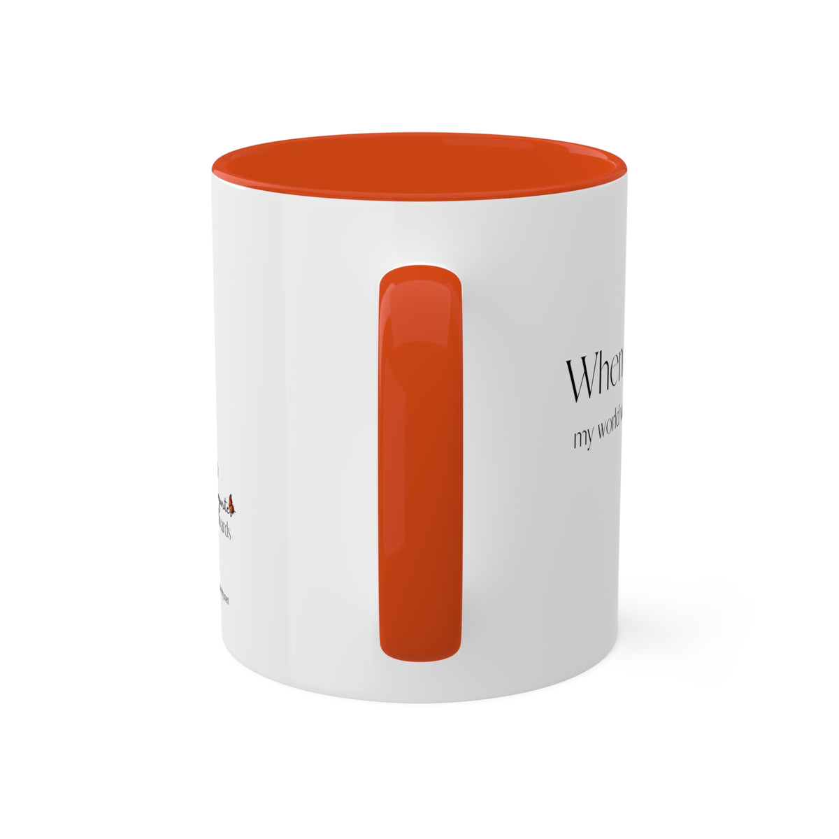 white C-handle and outer surface white C-handle Height 105 mm / Diameter 80mm Suitable for spot print.TWO-TONE Mug 11oz color cup White ceramic material two-tone mug 11 oz. Two Tone Mugs, 11oz