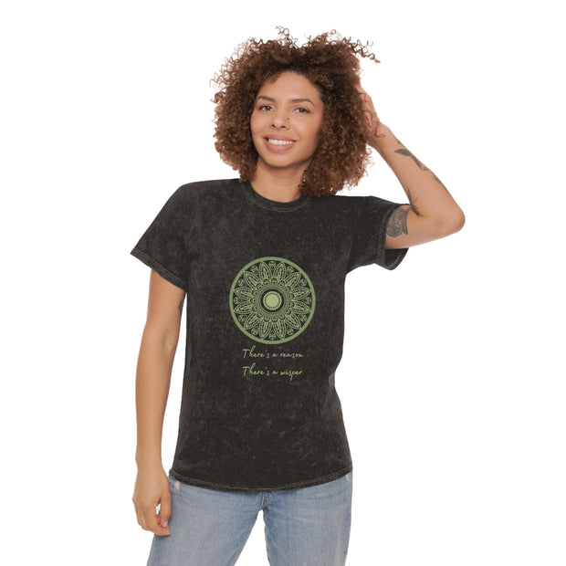 Unisex Mineral Wash T-Shirt - Green Mandala