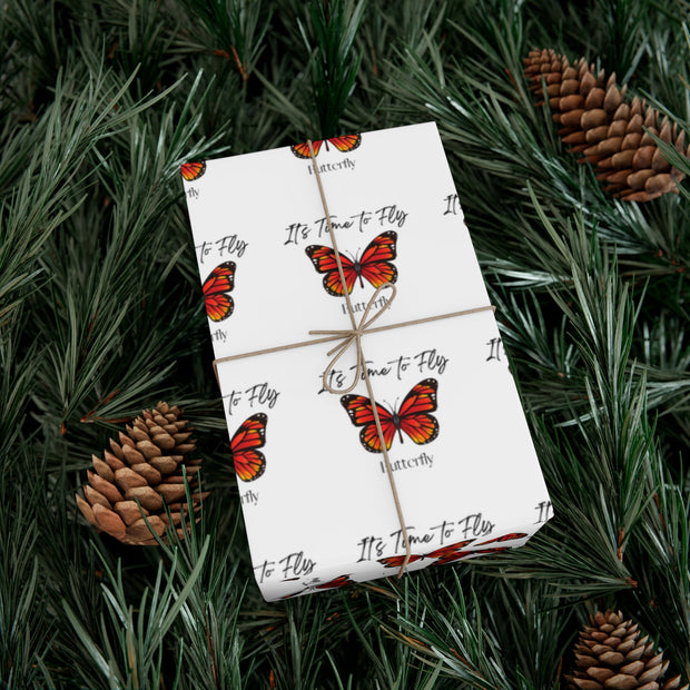 Gift Wrap Papers - It's Time to Fly Butterfly