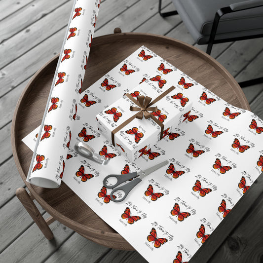 Gift Wrap Papers - It's Time to Fly Butterfly
