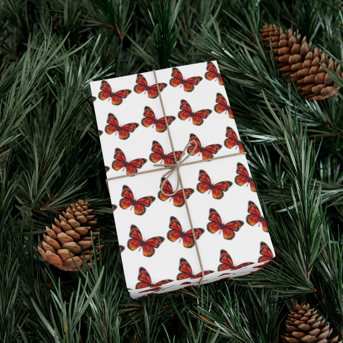 Gift Wrap Papers - Butterfly on White
