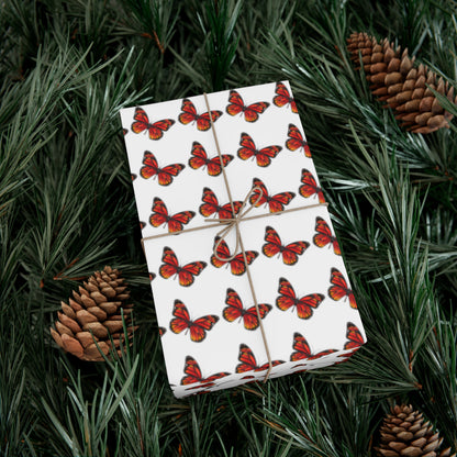 Gift Wrap Papers - Butterfly on White
