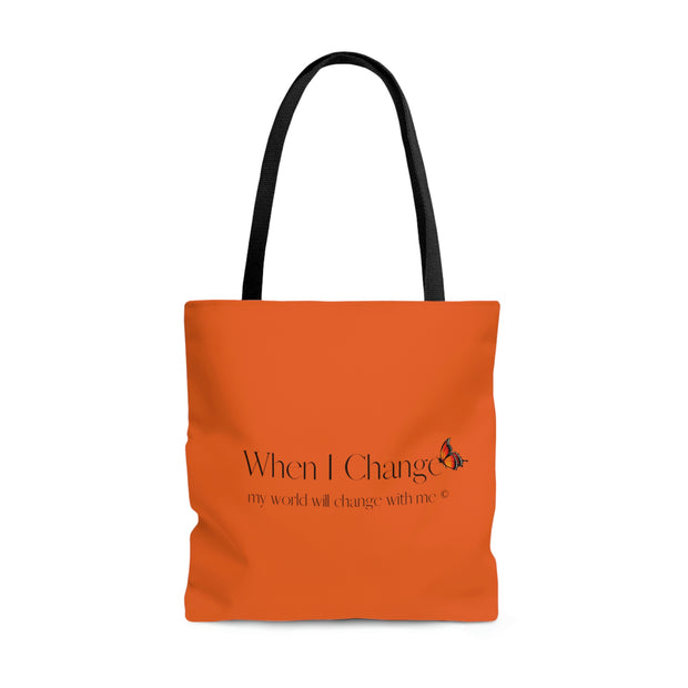 When I Change Butterfly - Orange Tote Bag