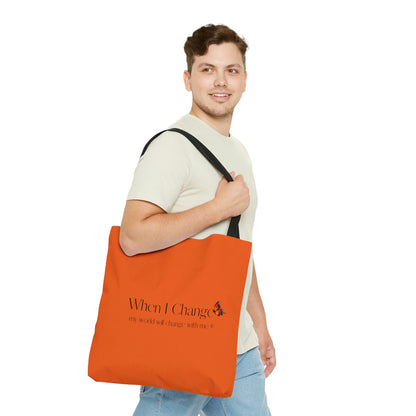 When I Change Butterfly - Orange Tote Bag