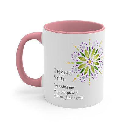 Thank You - Mandala - Accent Coffee Mug, 11oz