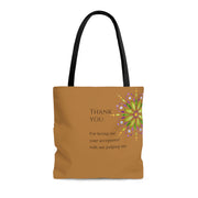 Thank You Mandala - Brown Tote Bag