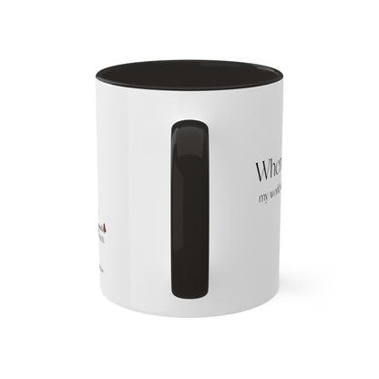 white C-handle and outer surface white C-handle Height 105 mm / Diameter 80mm Suitable for spot print.TWO-TONE Mug 11oz color cup White ceramic material two-tone mug 11 oz. Two Tone  Mugs, 11oz 