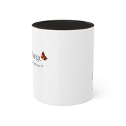 white C-handle and outer surface white C-handle Height 105 mm / Diameter 80mm Suitable for spot print.TWO-TONE Mug 11oz color cup White ceramic material two-tone mug 11 oz. Two Tone  Mugs, 11oz 