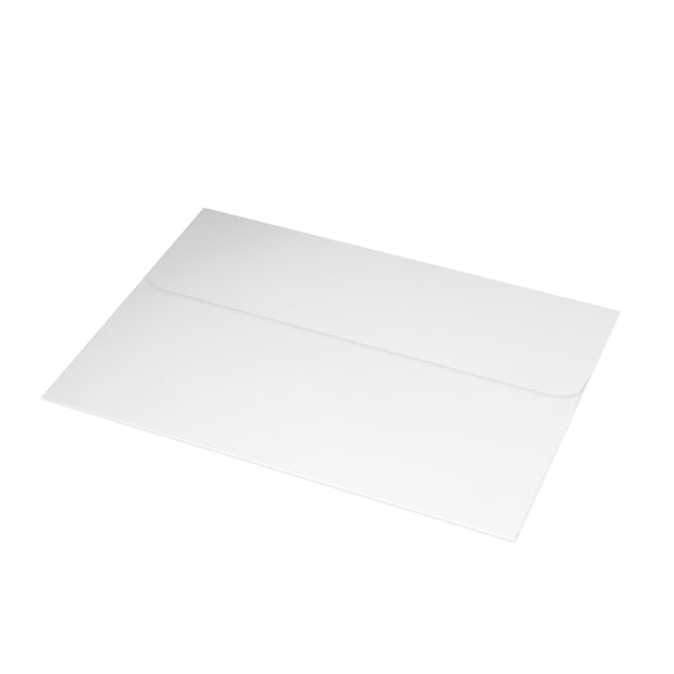 Grace Rains - White - Vertical Folded Greeting Card