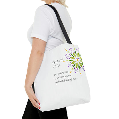 Thank You Mandala -  White Tote Bag