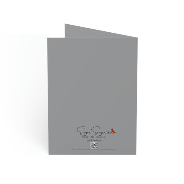 Folded Greeting Cards - Vertical Vertical Fold GREY INVITATION  greeting card  GREY CARD BIRTHDAY CARD GRAY  vertical greeting card GRAY greeting cards folded card