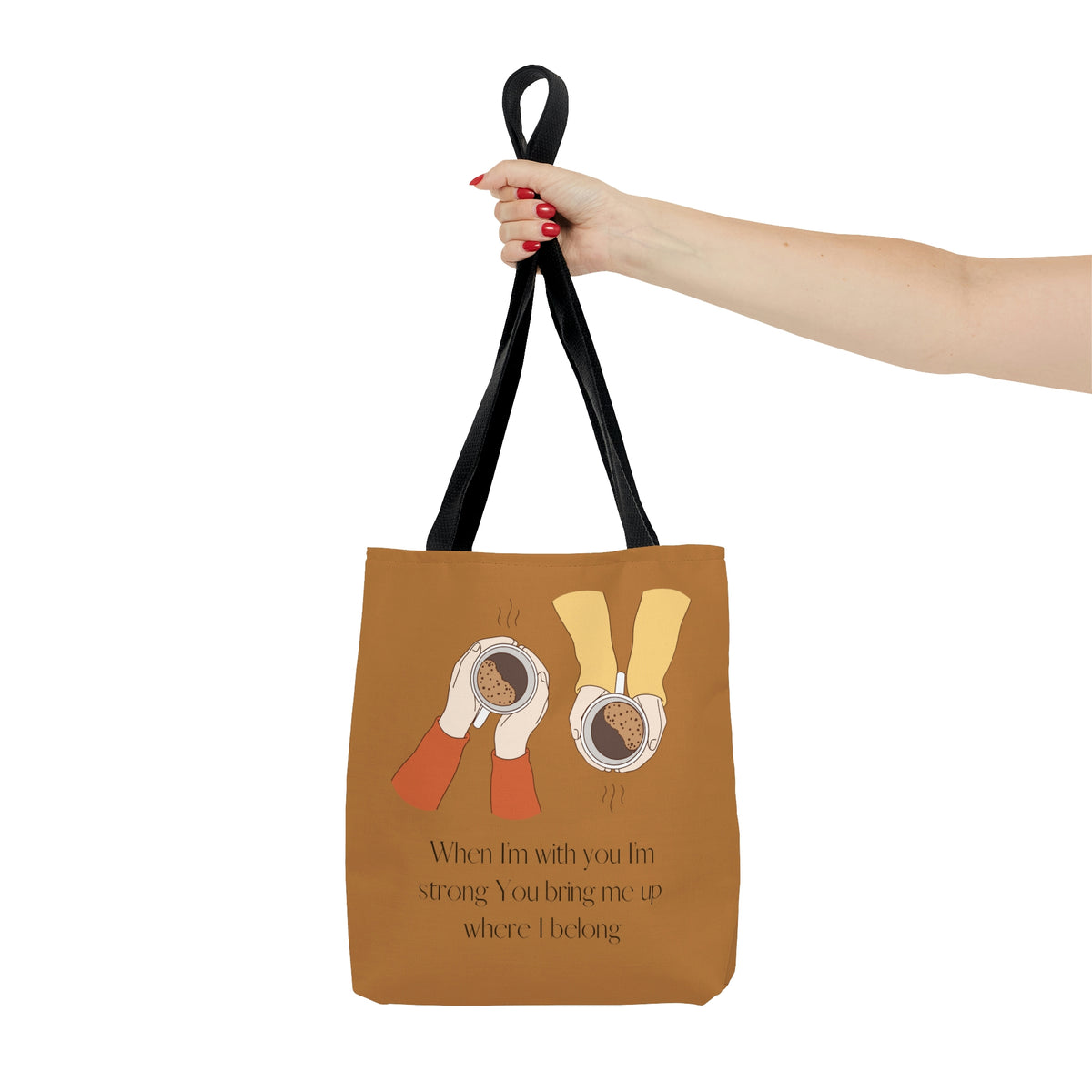 coffee cup tote bag shoulder bags  Coffee Tote Bag LIGHT  brown Cup LIGHT Coffee LIGHT BROWN tote Bag COFFEE CUP