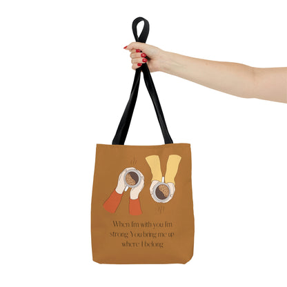 coffee cup tote bag shoulder bags  Coffee Tote Bag LIGHT  brown Cup LIGHT Coffee LIGHT BROWN tote Bag COFFEE CUP