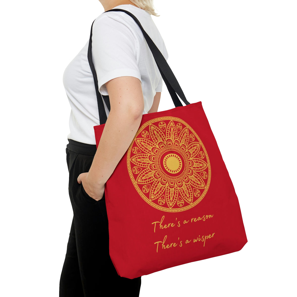 There's A Reason Mandala - Red Tote Bag