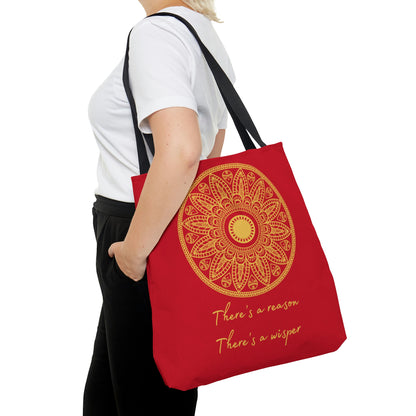 There's A Reason Mandala - Red Tote Bag