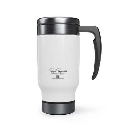 handle, 14oz  stainless MUG stainless steel travel mugs  14 Oz White Stainless Steel Travel Mug  gold  MANDALA Stainless Steel COFFEE  14oz mug