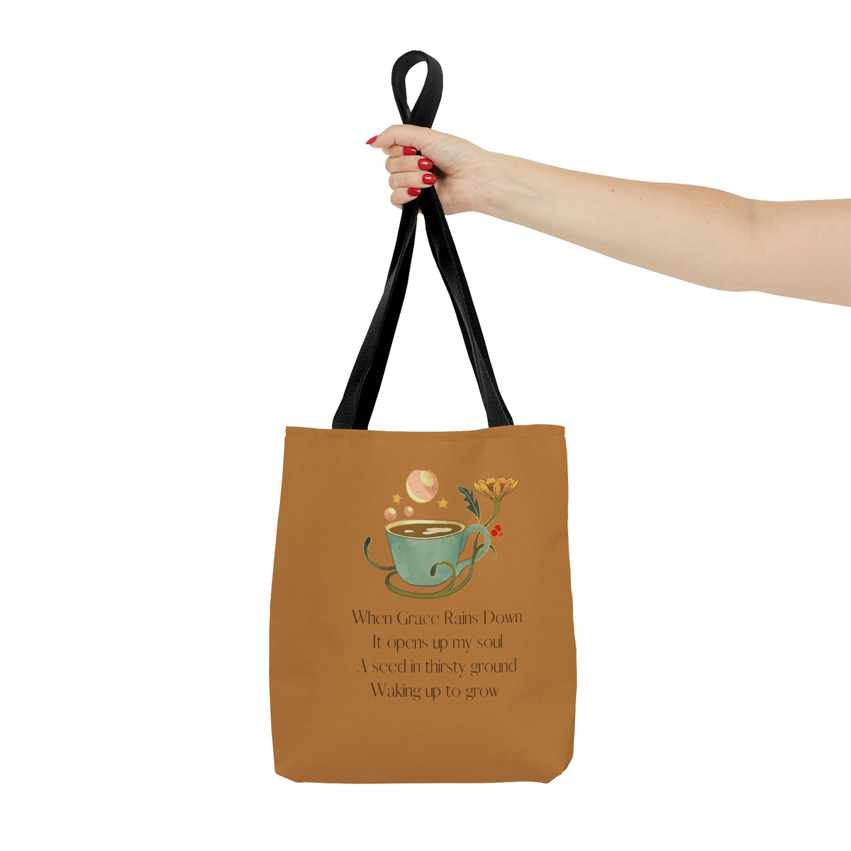 coffee cup tote bag shoulder bags  Coffee Tote Bag brown Cup Black Coffee brownTote Bag COFFEE CUP