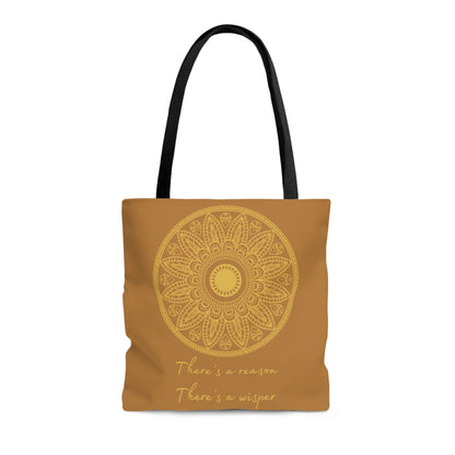 There's A Reason Mandala - Brown Tote Bag