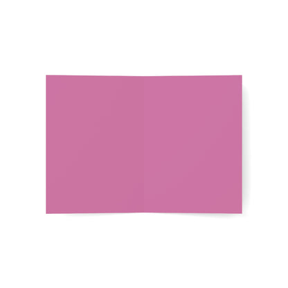 When I'm With You - Hummingbird Pink - Vertical Folded Greeting Card or Invitation