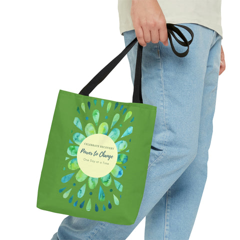 Power to Change Mandala - Green Tote Bag