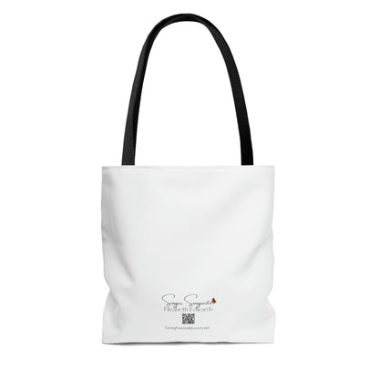 When Grace Rains Blue/Green Mandala - White Tote Bag