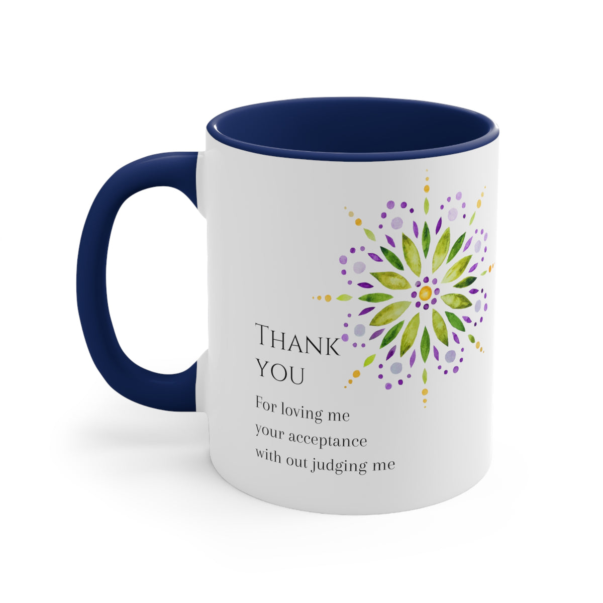 Thank You - Mandala - Accent Coffee Mug, 11oz