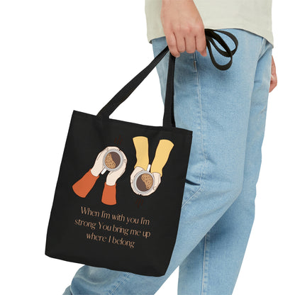 coffee cup tote bag shoulder bags  Coffee Tote Bag Black Cup Black Coffee Black Tote Bag COFFEE CUP