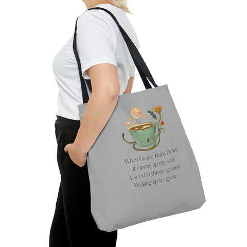 When Grace Rains - Gray Tote Bag