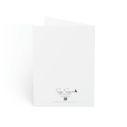 When I'm With You - Coffee Cups -White Vertical Folded Greeting Card