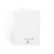 When we Let Go of the Blame - Coffee -White Vertical Folded Greeting Card