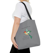When I'm With You - Gray Hummingbird - Tote Bag