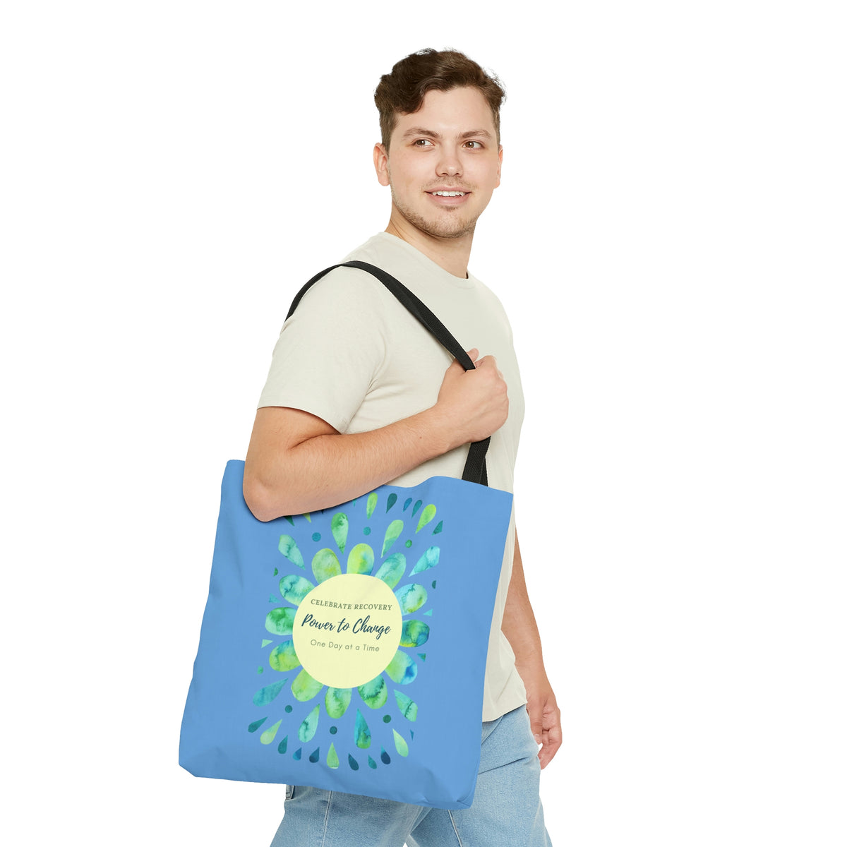 Power to Change Mandala -  Blue Tote Bag