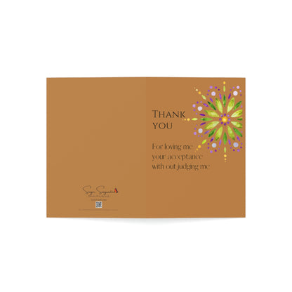 Folded Brown greeting card brown birthday card folding vertical greeting card Folded Greeting Cards.
