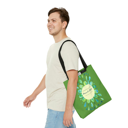 Power to Change Mandala - Green Tote Bag