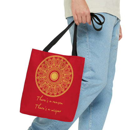 There's A Reason Mandala - Red Tote Bag