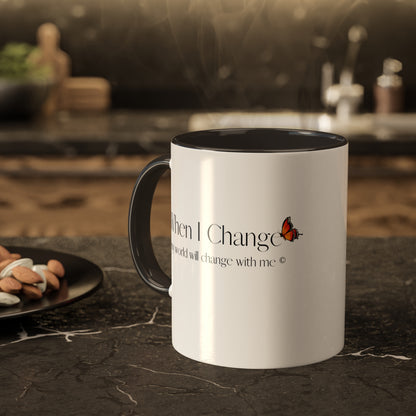 white C-handle and outer surface white C-handle Height 105 mm / Diameter 80mm Suitable for spot print.TWO-TONE Mug 11oz color cup White ceramic material two-tone mug 11 oz. Two Tone  Mugs, 11oz 