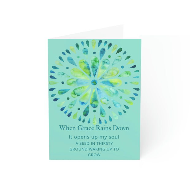  turquoise GREETINGS CARDS FOLDED CARD VERITICAL Teal Blue MANDALA GREETINGS CARD Lightweight 