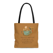 When Grace Rains Coffee Cup - Brown Tote Bag
